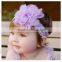 Hot-sale chiffon flower&lace hair band,kids/baby accessory