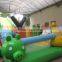 2015 Most popular for kids inflatable giant slide cartoon slide with bouncer game animal theme slide amusement park fun city