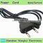 China manufacturer of power cable/ European strand 8 tail 2 pin power cord