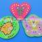 green and red 2D rubber Pvc silicone the Voter cup coasters