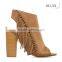 OLNS021 woman block heel summer beautiful girls wedge heel sandals open toe pumps for girls new collection