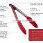 High quality bbq service silicone tongs