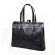 High quality grain cowhide business men leather briefcase with rivet design