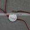 metal seal hang tags with dark red polyster line &hand tablet for colthes