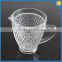 clear glass water pitcher with rhombus design