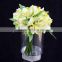 Import china blue fabric artificial daffodil flowers bouquets for table decoration