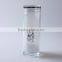 double wall white jade glass office water cup with colorful logo print ed on surface