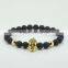 2016 High Quality 24k Black Jewelry Buddha Bracelet Round Beads Charm Bracelets