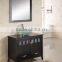 Solid Wooden Single Glass Bowl Bathroom Vanity