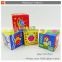 Intelligent stuffed baby toys soft cube block 4pcs