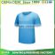 custom dry fit 100% microfiber polyester kids gilrs blue runnung t shirt