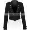 Women Victorian Black Trench Military Goth/Steampunk Jacket