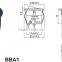 waterproof mini rocker switch,on-off 6pins nylon pa66 material rocker switch