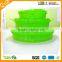 3 Pack Clear Food Grade Color Logo Silicone Collapsible Lunch Box