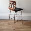 New Commercial Furniture General Use Bar Stool High Chair with Black PU Leather Upholstery