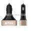 12A 60W 5 port USB rapid car charger for apple and sumsung series