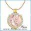 DIY Gold/Rose Gold/Platinum Coin Holder Necklace with Beauty Angel Portraits