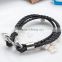 Hot sale Fashion and personality leather anchor charm bangle infinity anchor bracelet