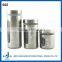 glass tea coffee sugar canister with stainless steel coating