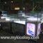 Luxury baking paint jewelry kiosk, jewelery shop design, mall jewelry kiosk design for sale