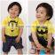 Baby Boys Superman Bat man Kids 3D Cartoon Short Sleeves 100% Cotton Baby Infant Rompers Clothes