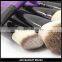 24pcs Professional OEM Cosmetic Brush Purple Handle Black Tube Make up Brush With Fan Brush and Foldable Bag