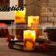 Flameless LED Candle 3-Piece Flameless LED Harvest Pillar Candles Set
