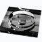 diamond cut round black crystal ashtray