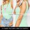Summer Style Pale Green Women Body Suit With Cute Print