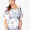 Kimono batwing chiffon women top, ladies plus size T shirt,cotton t shirt