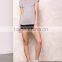 Korean ladies tops latest neck design fashion tee shirt HST3788