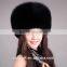 AliExpress hot sale Europe high-grade candy color Russian prevent snow and wind faux fox fur hat beret cap