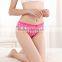 Fancy Five Star Printing Uderwear Plain Color Ladies Brief Soft Cotton Panties For Women