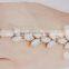 CRYSTAL beads HANDCOVER GYPSY BRACELET RING gold tone
