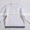 Words embroidery jersey knitted kids pullover sweater crew neck