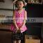 COOL KID ZONE 2016 summer children girl print V neck chiffon short sleeveless dresses design girl dress