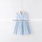 Modern Summer Exquisite Embroidery Baby Girl Sleeveless Stripe Vest Dress
