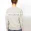 CHEFON Grey Melange Custom Print Long sleeve Women Pullover Sweater CAH0054