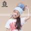 Superior Stable With Braids Fur Ball Beanie Hat