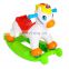 Plastic educational rocking horse electric toy with music