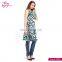 Polyester Fiber Sleeveless Ladies Clothing Tunic Print Dress