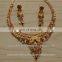 Gold plated necklace set exporter, golden necklace manufacturer
