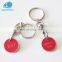 2017 Custom cheap high quality souvenir use metal trolley token key rings