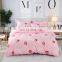 Household bedroom printed design sheets bed set 100% cotton floral sheet set