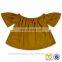 Baby Off the Shoulder Suede Tank Top Wholesale Fashion Children Ruffle Loose Blouse Top