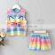 2020 girls vest suit summer two-piece kitty sleeveless