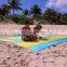 Multicolor Lightweight Waterproof Sand proof Beach Picnic Travel Blanket With Bag