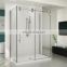 Square sliding door free standing glass shower enclosure bath shower glass