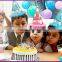 Fashion Cheap Christmas Led Light up Fancy Green Cone Party Paper Hats Quality Choice