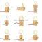 Wholesale Loft E27 Wooden Natural Table Lamp Decorative Table Lamp For Bar Bedroom Cafe